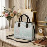 Mint Lace Tune Leather Handbag