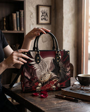 Fallen Spider Lily Leather Handbag