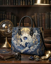 Horned Skull Leather Handbag