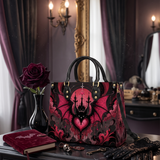 Bat Castle Leather Handbag