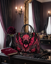Bat Castle Leather Handbag