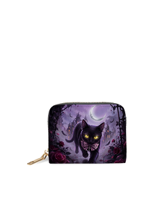 Violet Moon Feline Mini Wallet