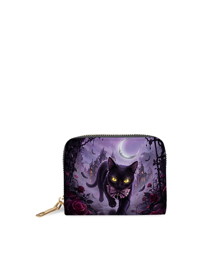 Violet Moon Feline Mini Wallet