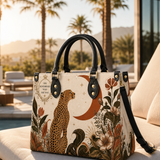 Lunar Cheetah Leather Handbag