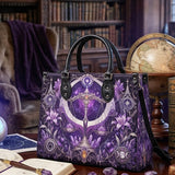 Libra｜Purple Leather Handbag
