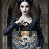 Horned Skull Leather Handbag