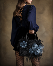 Ash‑Bloom Feather Tote