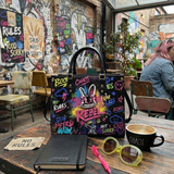 DIY "Paint-Your-Own" Rebel Bunny Bag (Paints Not Included) Leather Handbag