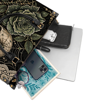 Rose Reticulum Leather Handbag