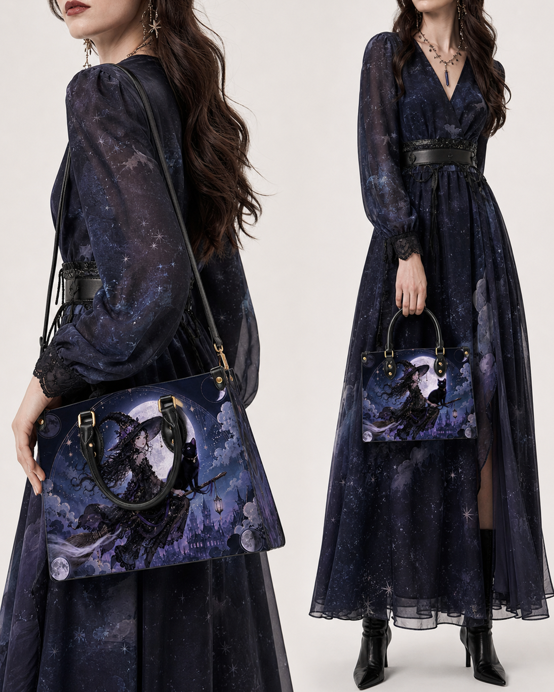 Moon Witch Leather Handbag