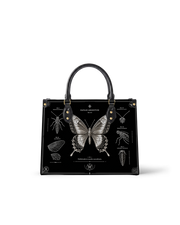 Silver Morpho Leather Handbag