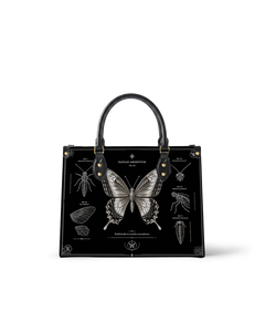 Silver Morpho Leather Handbag