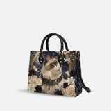 Lunar Ragdoll  Leather Handbag