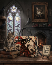 Crimson Bakeneko Leather Handbag