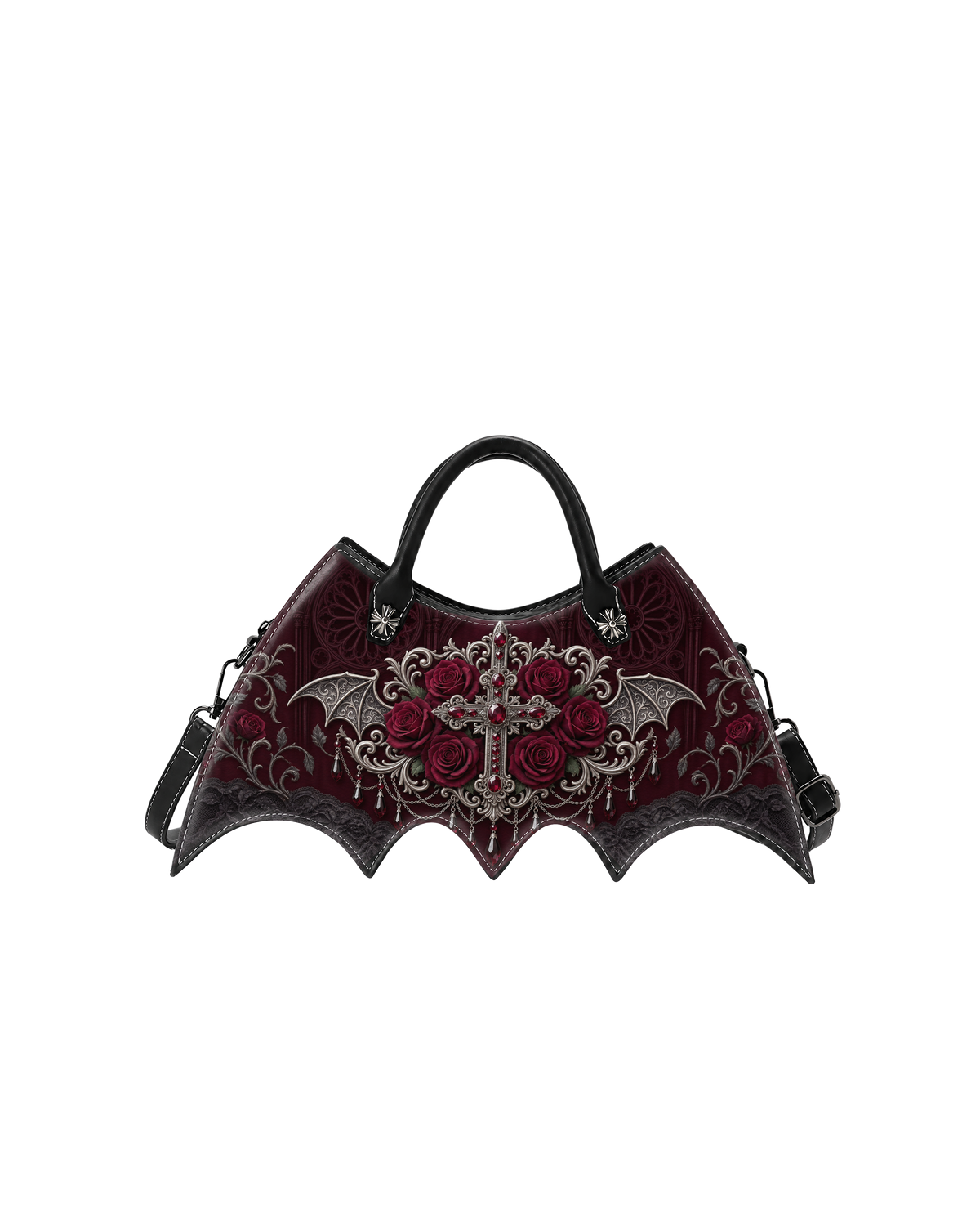 Crimson Covenant Bat Wing Bag