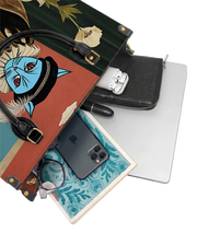 Noble Feline Leather Handbag