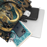 Gilded Reaper  Leather Handbag