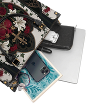 Sacred Heart Lily Leather Handbag
