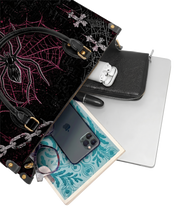 Web of Devotion Leather Handbag