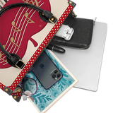 Crimson Apple Tune Leather Handbag