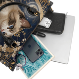 Lunar Ragdoll  Leather Handbag
