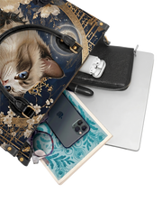 Lunar Ragdoll  Leather Handbag