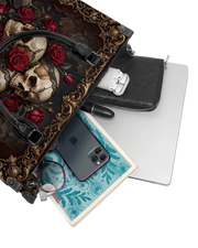 Ashen Bone Leather Handbag