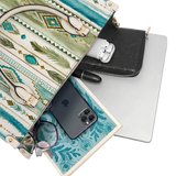 Turquoise Weave Leather Handbag