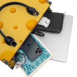 Cheese Bubbly Leather Handbag