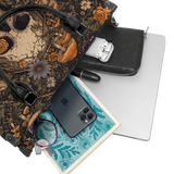 Bones Bloom Leather Handbag