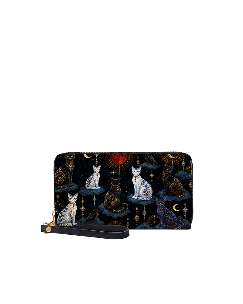 Crimson Moon Long Zip Wallet