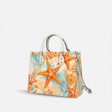 Coral Star Leather Handbag