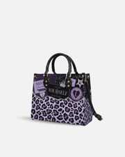 Lilac Spots Leather Handbag