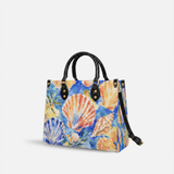 Azure Shell Leather Handbag