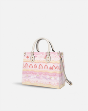 Blush Tier Leather Handbag