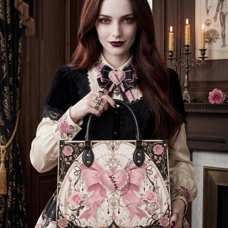 Heartlace Leather Handbag