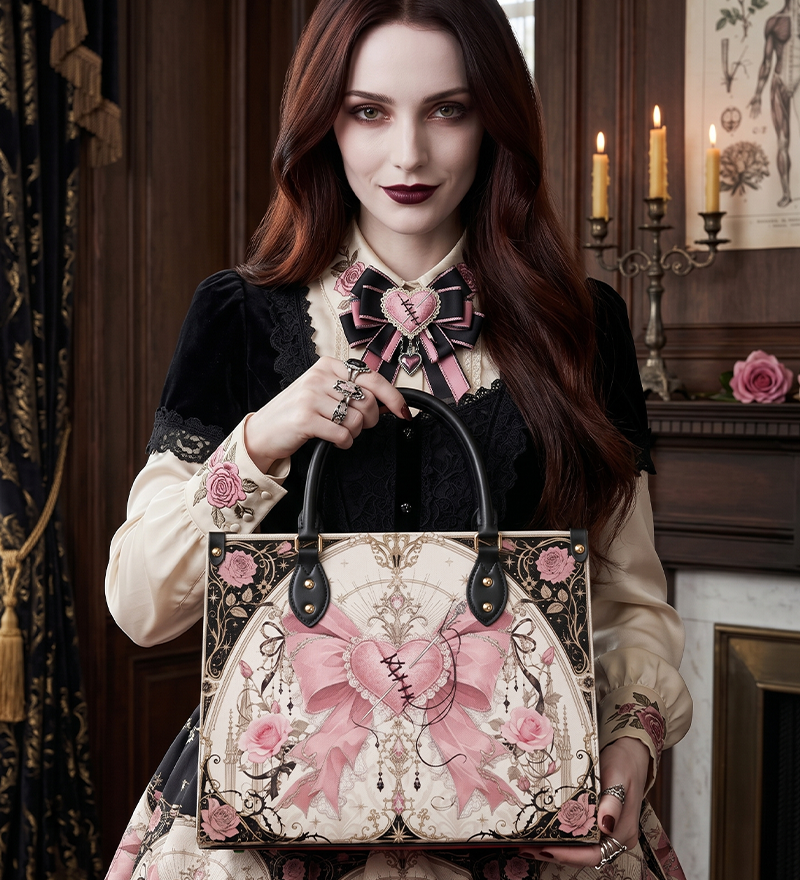 Heartlace Leather Handbag