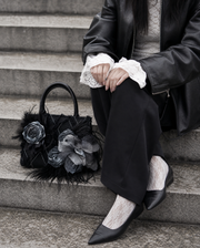Ash‑Bloom Feather Tote