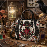 Sacred Heart Lily Leather Handbag