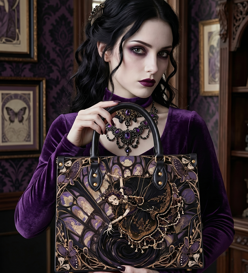 Ebonveil Leather Handbag