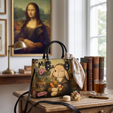 Mona Bun Leather Handbag