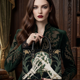 Malachite Leather Handbag