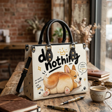Chill Corgi Manifesto Leather Handbag
