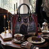 Candlelight Cat Leather Handbag