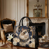 Lunar Ragdoll  Leather Handbag