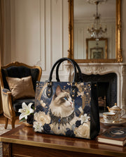 Lunar Ragdoll  Leather Handbag