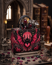 Bat Castle Leather Handbag