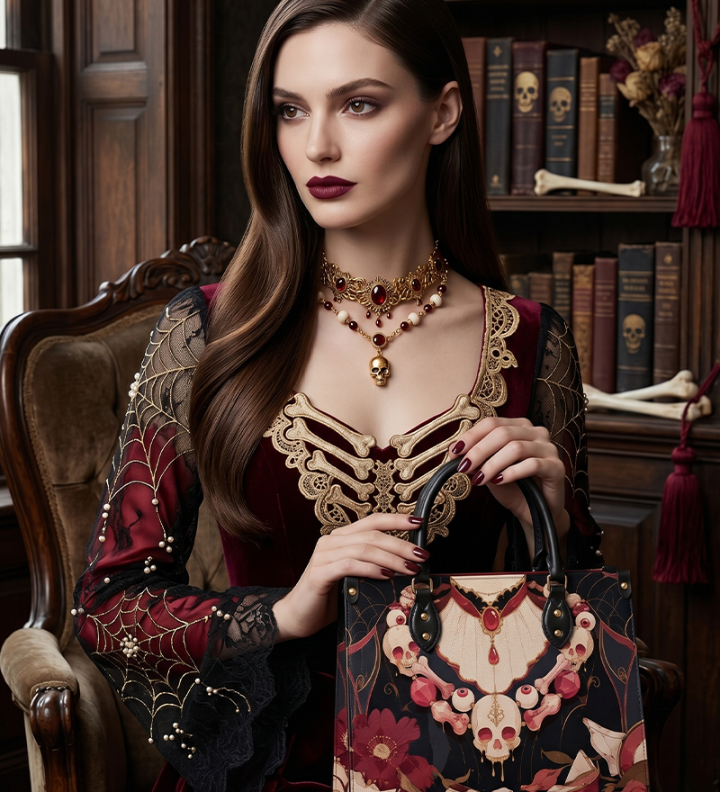 Gilded Leather Handbag