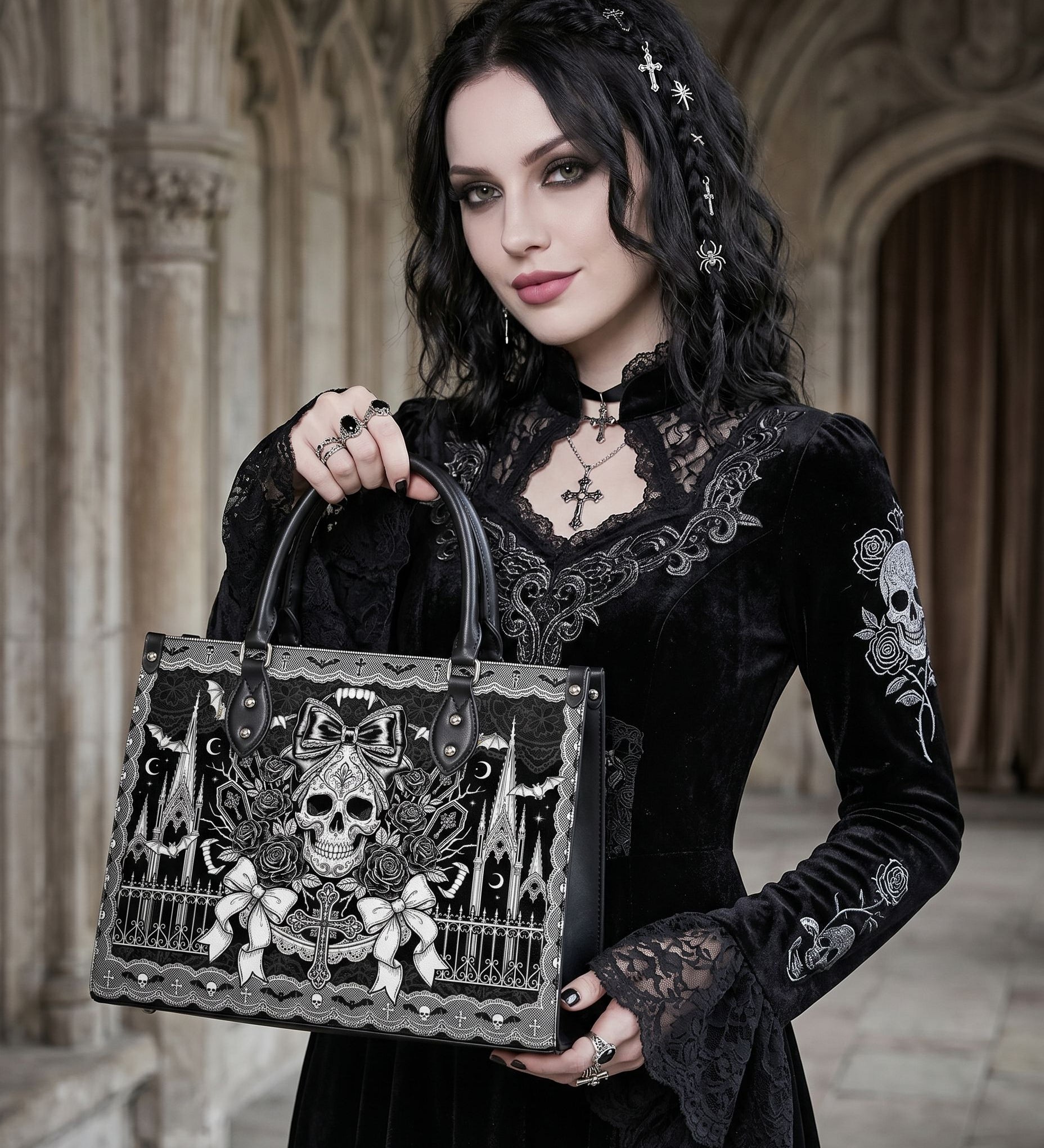 Bow tie Leather Handbag
