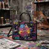 DIY "Paint-Your-Own" Rebel Bunny Bag (Paints Not Included) Leather Handbag